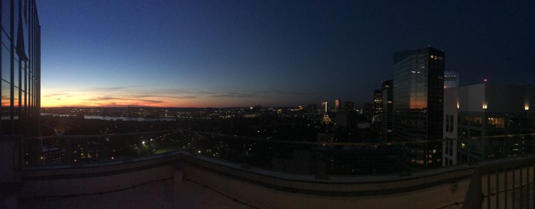 A Boston sunset from our apartment.